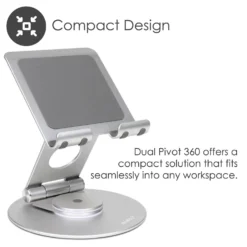 Surfplattestativ Desire2 Dual Pivot 360, silver, höjdjusterbart