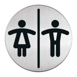 Symbolskylt Durable WC Dam & Herr, rund