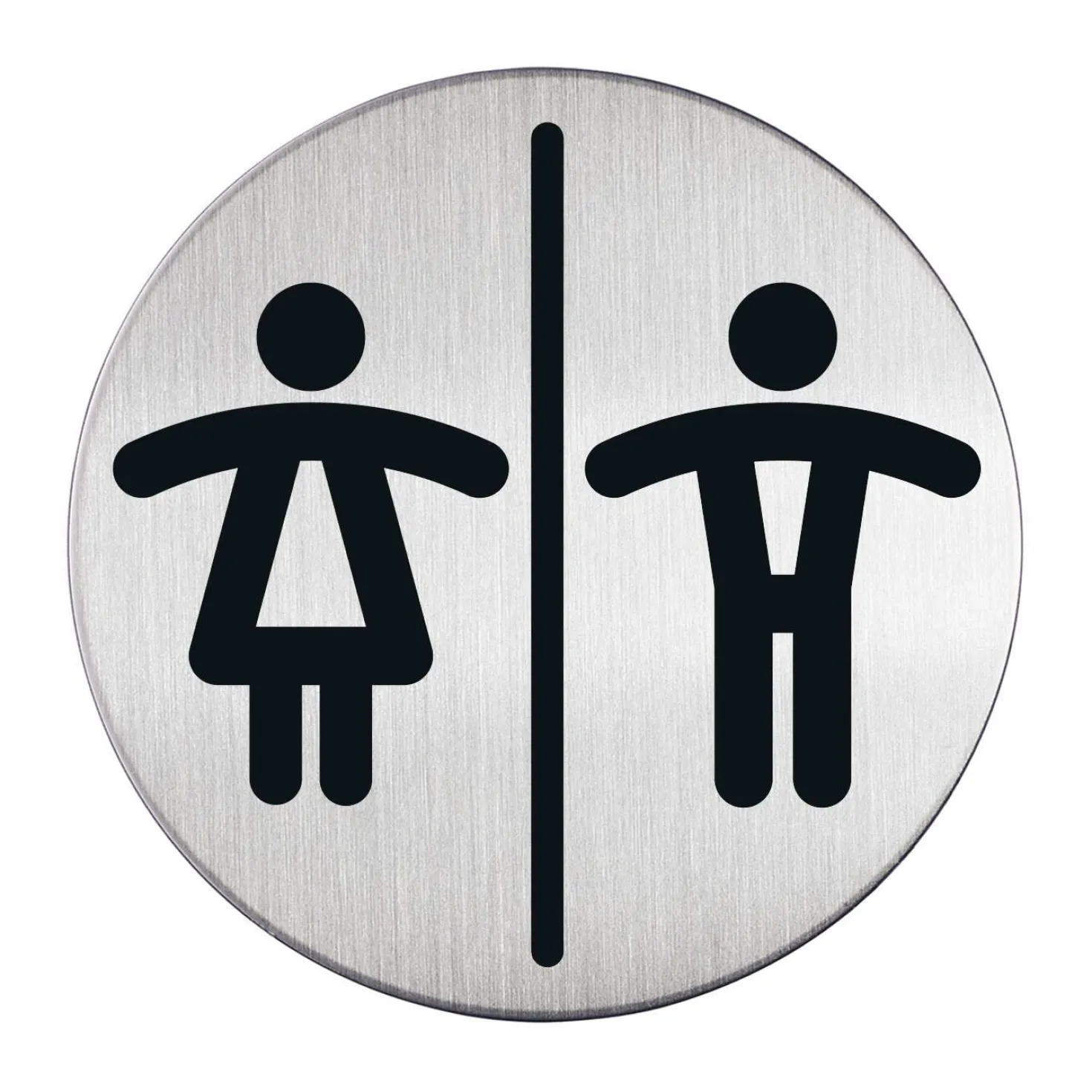 Symbolskylt Durable WC Dam & Herr, rund