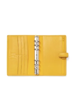 Systemkalender Filofax Finsbury Personal, gul, läder