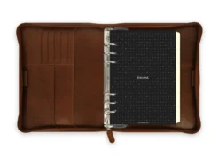 Systemkalender Filofax Lockwood A5 Zip, cognac, dragkedja