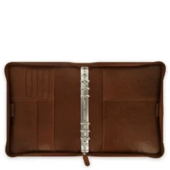 Systemkalender Filofax Lockwood A5 Zip, cognac, dragkedja