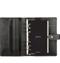 Systemkalender Filofax Malden Personal, svart, premiumläder