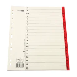 Systemregister Timing Plus A4+ A-Ö, alfabetiskt, plastförstärkta flikar