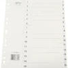 Systemregister Timing Plus A4+ 1-15, plastförstärkta flikar, multihål