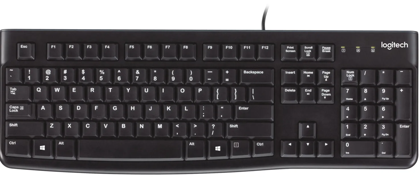 Tangentbord Logitech K120 Business, USB, nordisk, svart