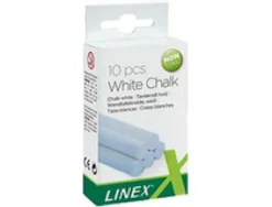 Tavelkritor Linex CCCHW10, vita, dammfria, 10 st