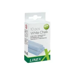 Tavelkritor Linex CCCHW10, vita, dammfria, 10 st