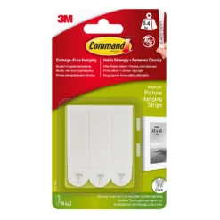 Tavelupphängning 3M Command Medium, max 5,4 kg, skadefri