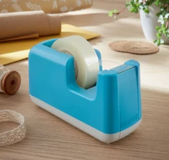 Tejpdispenser Leitz Cosy med tejprulle, blå, matt finish