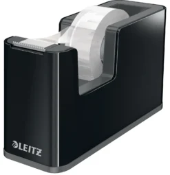 Tejphållare Leitz WOW, helsvart, 19 mm x 33 m