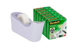 Tejphållare Scotch C18 Lila, inkl. 6 rullar tejp, 19 mm