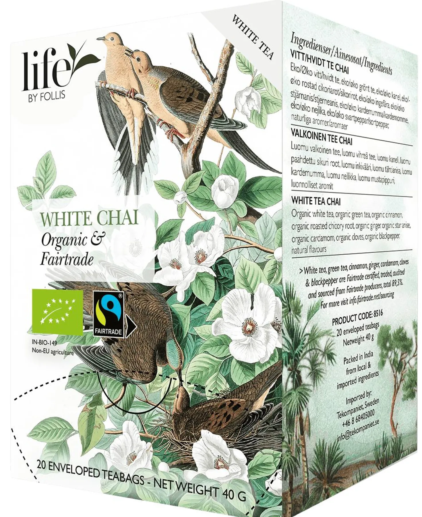 Te LIFE BY FOLLIS Vitt Chai 20/fp