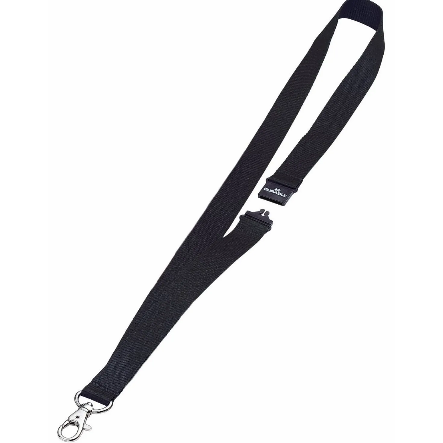 Textilhalsband Durable med säkerhetslås, svart, 10 st/fp