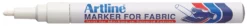 Textilpenna Artline EKC-1 Fabric Marker, vit, 1,2 mm