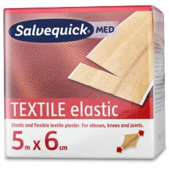 Textilplåster Salvequick Längd på rulle, 4 cm x 5 m