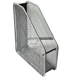 Tidskriftssamlare BNT Office Mesh, trådmetall, silver