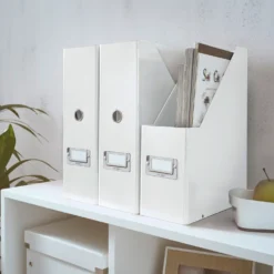 Tidskriftssamlare Leitz Click & Store, vikbar, vit