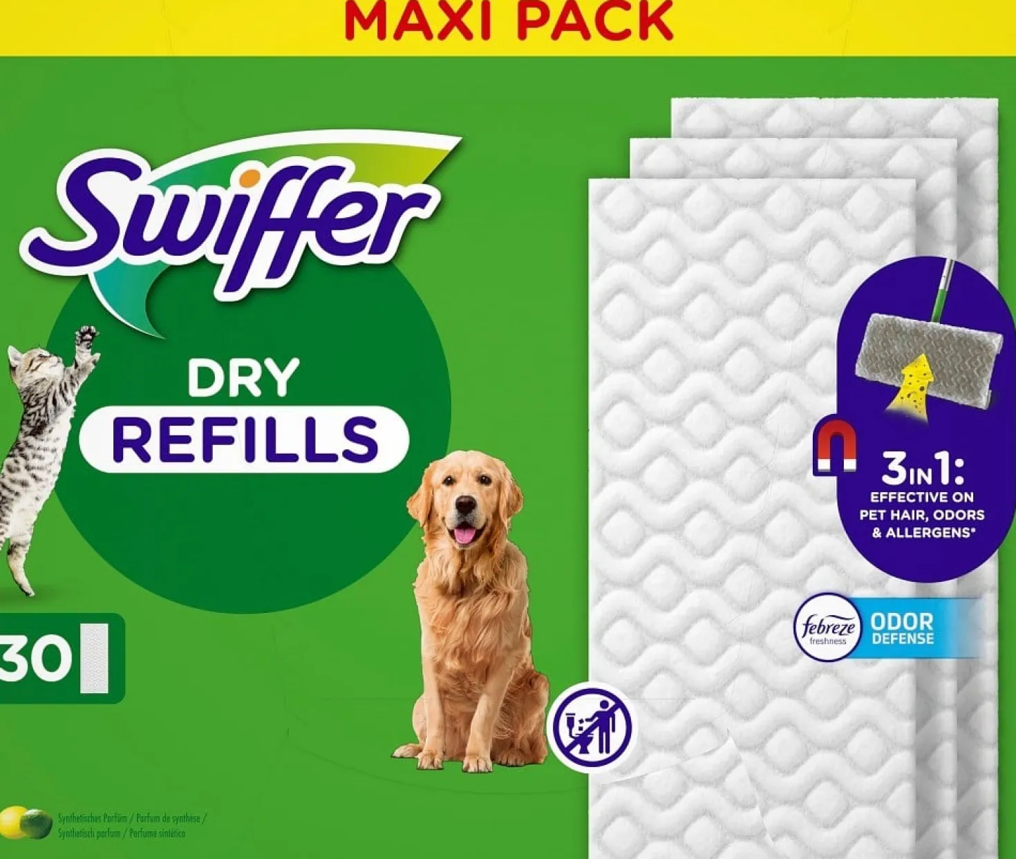 Torrmopp-refill Swiffer Dry Pet, 30 st