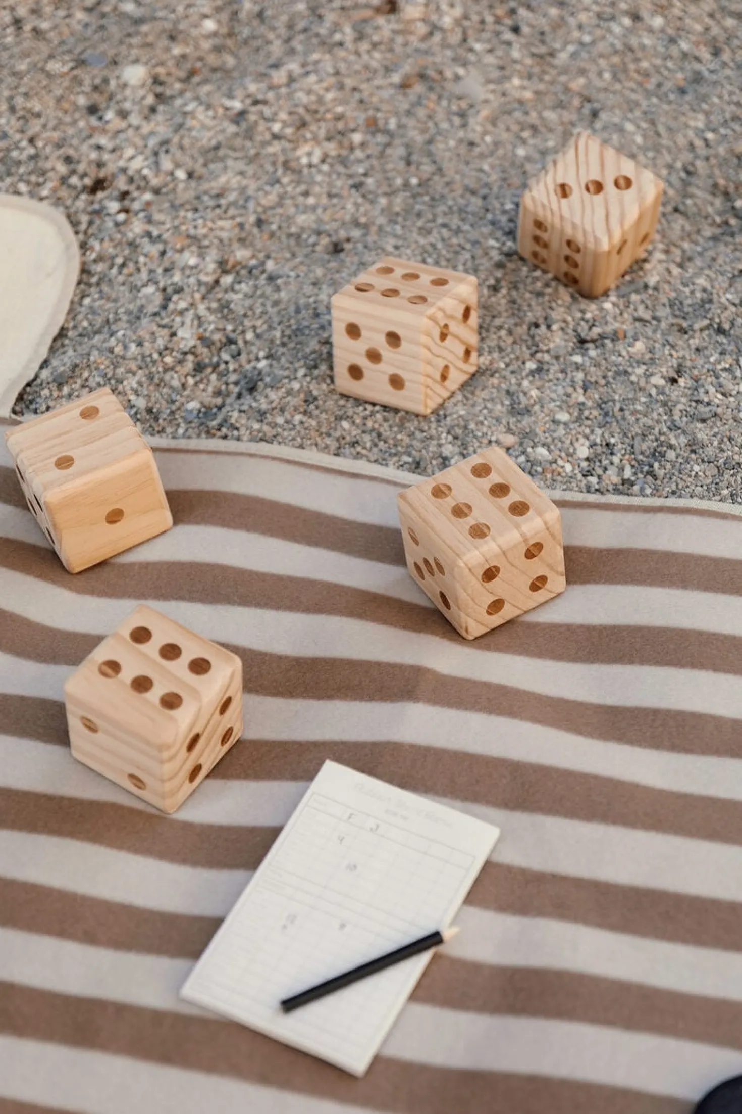 Tärningsspel Vinga of Sweden Outdoor Yacht Game, furu, 5 tärningar