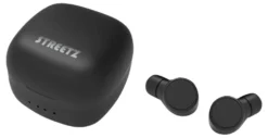 True Wireless Hörlurar Streetz T200, Bluetooth 5.0, svart