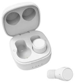 True Wireless Hörlurar Streetz T200, Bluetooth 5, vit, 16h batteritid