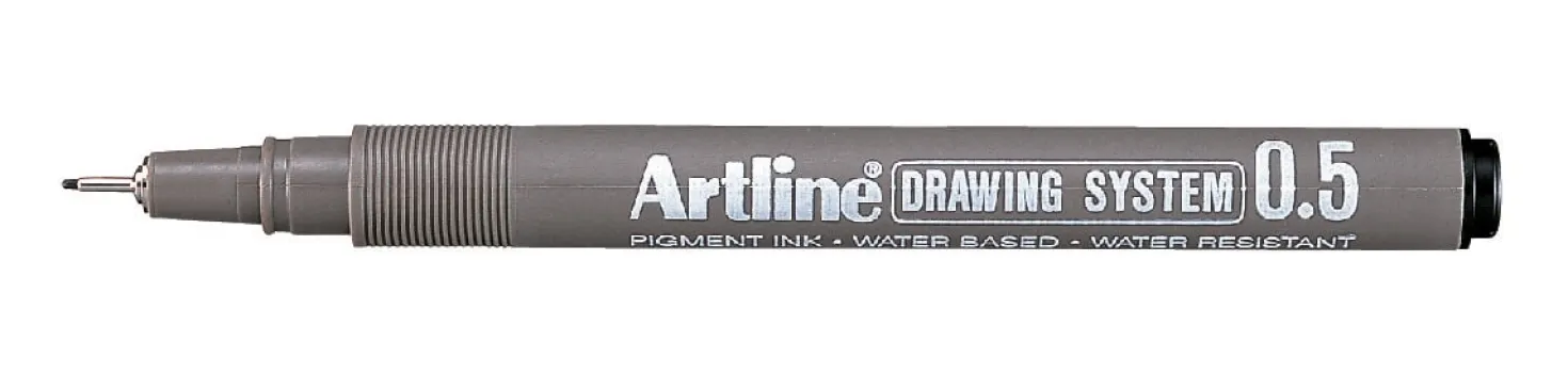 Tuschritpenna Artline Drawing System 0.5, svart