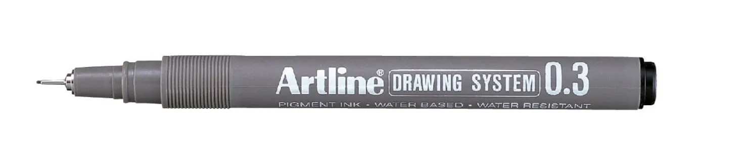 Tuschritpenna Artline Drawing System, 0,3 mm, svart