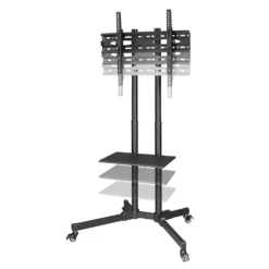 TV-ställ Hama Trolley, mobilt med hjul, upp till 75 tum, VESA 600x400