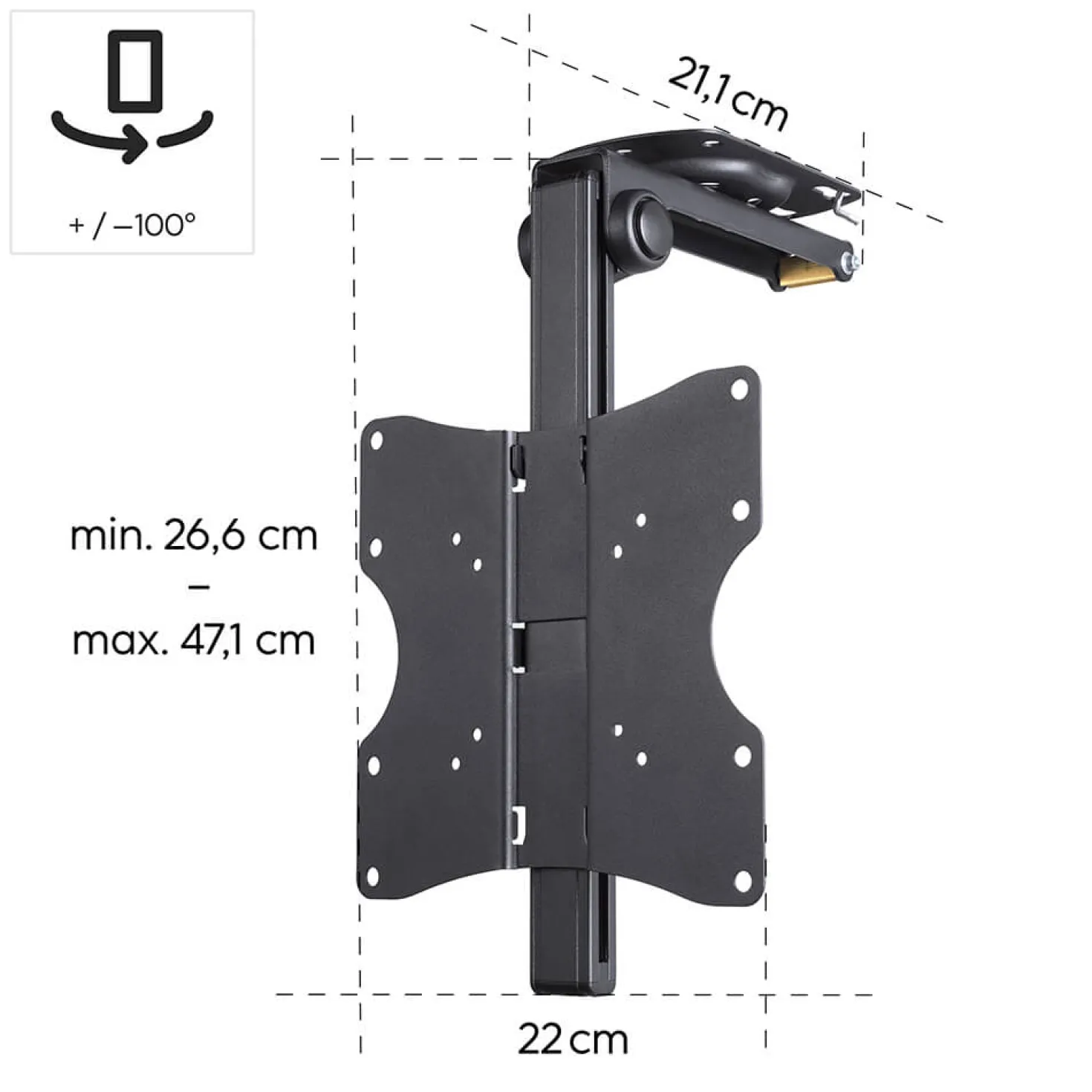 TV-takfäste Hama VESA 200x200, 19–46 tum, svart