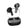 TWS-hörlurar Streetz T150, Bluetooth 5.2, transparent svart
