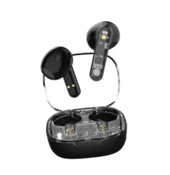 TWS-hörlurar Streetz T150, Bluetooth 5.2, transparent svart