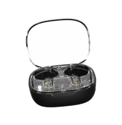 TWS-hörlurar Streetz T150, Bluetooth 5.2, transparent svart
