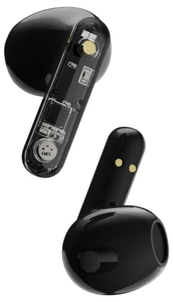 TWS-hörlurar Streetz T150, Bluetooth 5.2, transparent svart