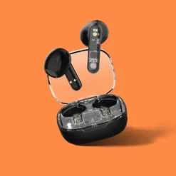 TWS-hörlurar Streetz T150, Bluetooth 5.2, transparent svart
