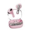 TWS-hörlurar Streetz T150, Bluetooth 5.2, transparent rosa