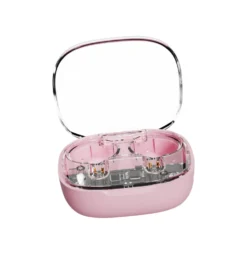 TWS-hörlurar Streetz T150, Bluetooth 5.2, transparent rosa