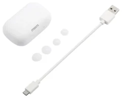 TWS In-ear Hörlurar Streetz T210, vit, laddningsfodral