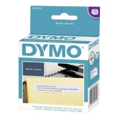 Universaletikett Dymo LW Avtagbar, 19x51 mm, vit, 500 st