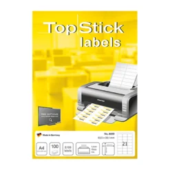 Universaletikett Nordic Office TOPSTICK 63,5x38,1mm, 2100 st