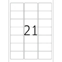 Universaletikett Nordic Office TOPSTICK 63,5x38,1mm, 2100 st