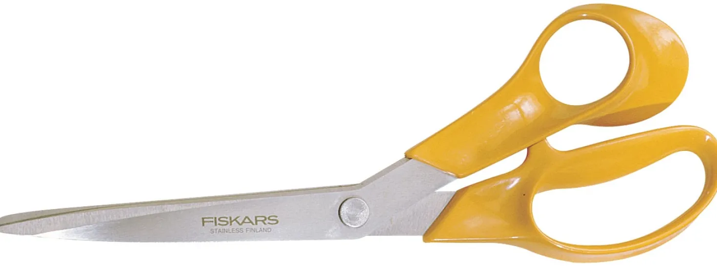 Universalsax Fiskars Universal, 210mm, höger, gul