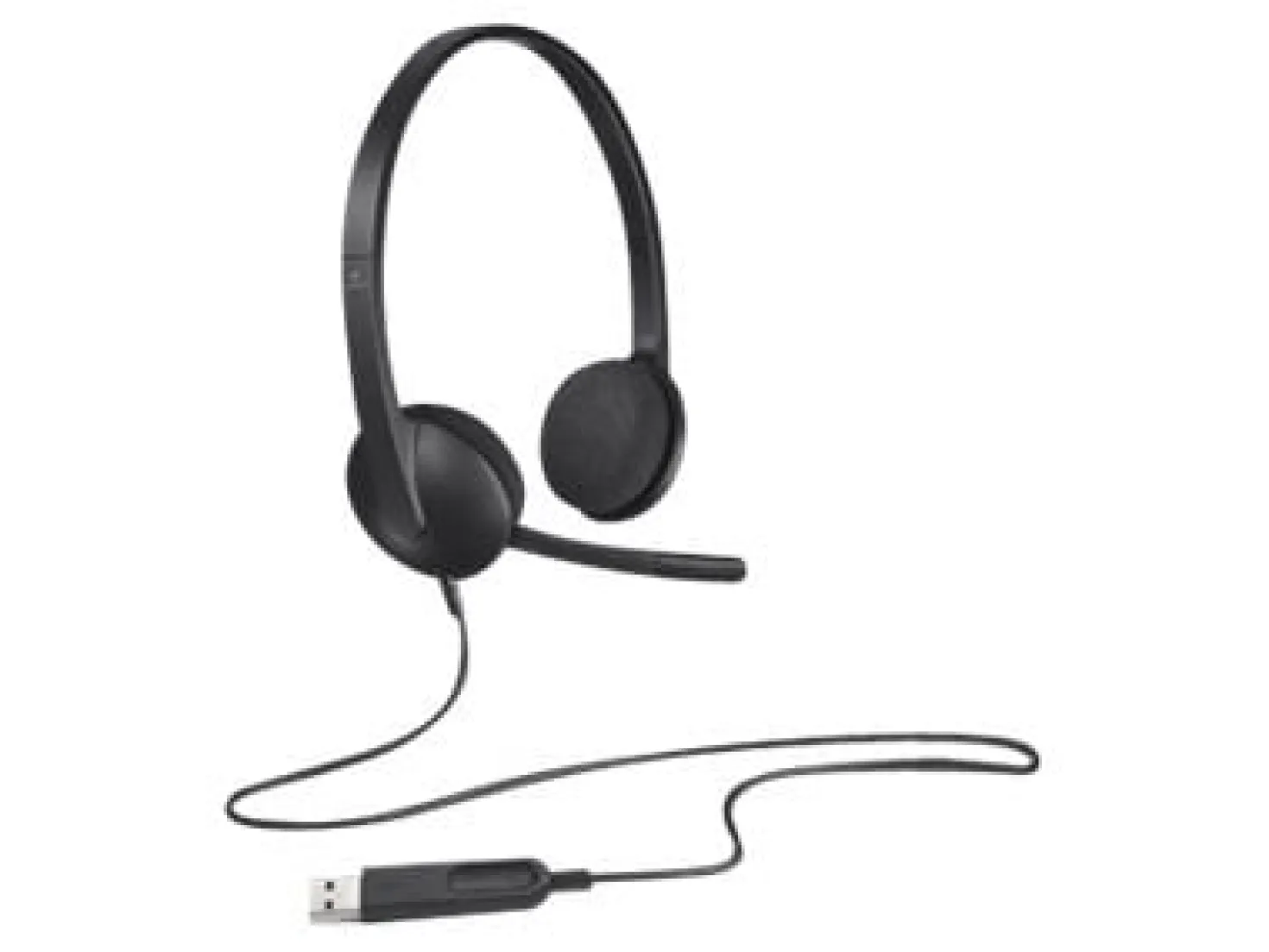 USB-headset Logitech H340, brusreducerande mikrofon, svart