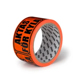 Varningstejp Etab Aktas för kyla, fluorescerande orange, 50mm x 33m