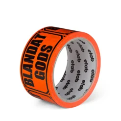 Varningstejp Etab Blandat gods, fluorescerande orange, 33m x 50mm