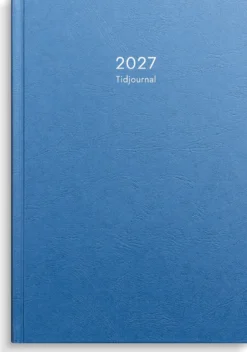 Veckoalmanacka Burde Tidjournal 2027, blå kartong, spiralbindning