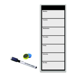 Veckoplaneringstavla Actual Magnetisk, 50x22 cm, aluminiumram