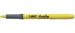 Överstrykningspenna Bic Highlighter Grip, gul, 1,6-3,4 mm