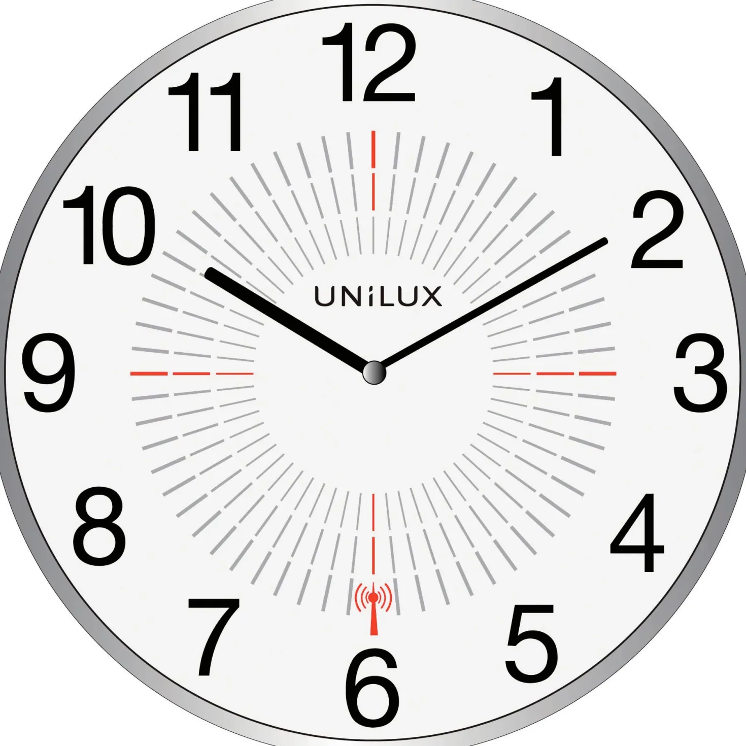 Väggklocka Unilux Outdoor Radiostyrd, vattentät, Ø 35,5 cm