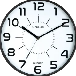 Väggklocka Unilux Pop, ljudlös, svart, Ø 28 cm
